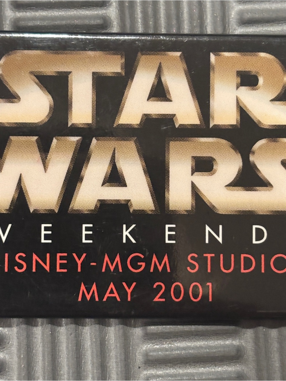 Star Wars Black and Gold Weekend Collectible Button with Red Accents